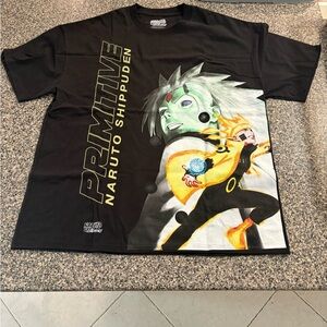 Primitive Naruto Shippuden Black and Yellow T-Shirt